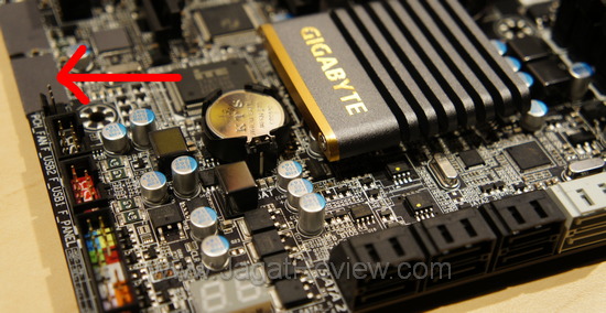 Gigabyte P67A-UD7 covered and SATA