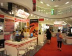 Suasana pameran awal Taiwan Travel Fair 2011 di Central Park, Jakarta.