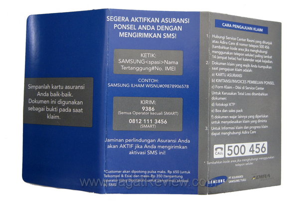 Samsung Galaxy SII - Kartu Asuransi