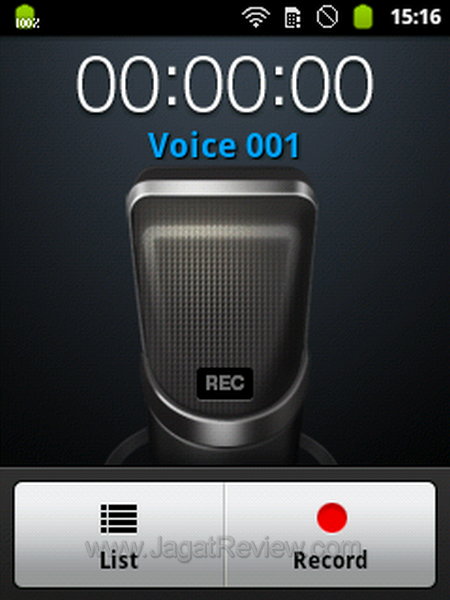 Samsung Galaxy Y - Sound Recorder