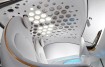 Transparente OLEDs (organische Leuchtdioden) sorgen für eine flächige Interieur-Ambientebeleuchtung / Transparent OLED (organic light-emitting diodes) for a spacious ambiance interior lighting