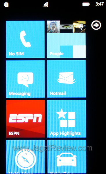 Nokia Lumia 710 - Start Menu