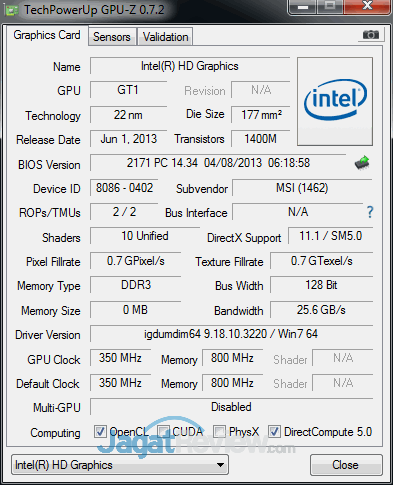 intel pentium g haswell gpuz g3430
