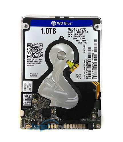 WD Blue Slim 1 TB - Belakang