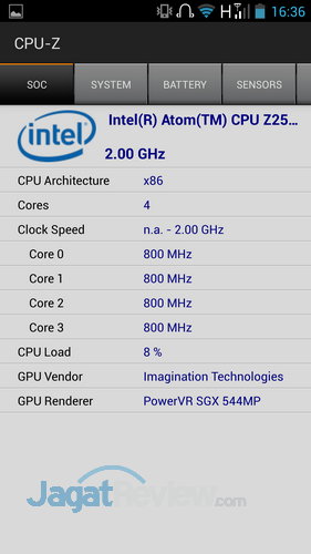 Lenovo K900 - CPUZ