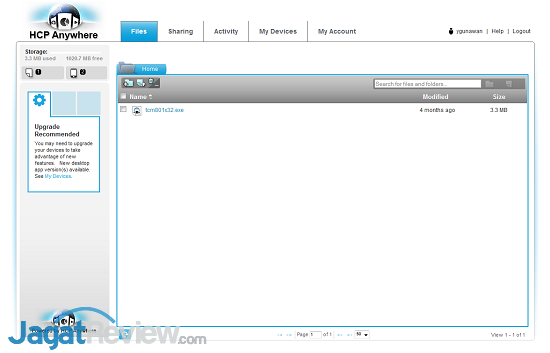 Dashboard HCP Anywhere