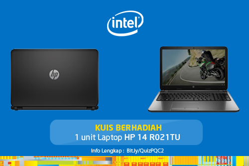 Kuis Berhadiah Laptop HP 14 R021TU dari Intel | Jagat Review