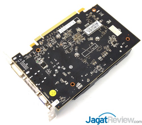 Bagian belakang dari graphics card tersebut.