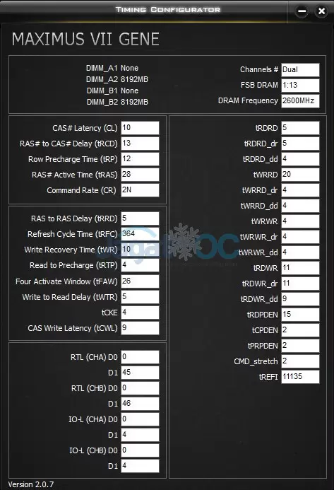 Overclocking Review: Silicon Power XPower DDR3-2400 16GB (2x8GB) Kit 15 Timing_2600C101312