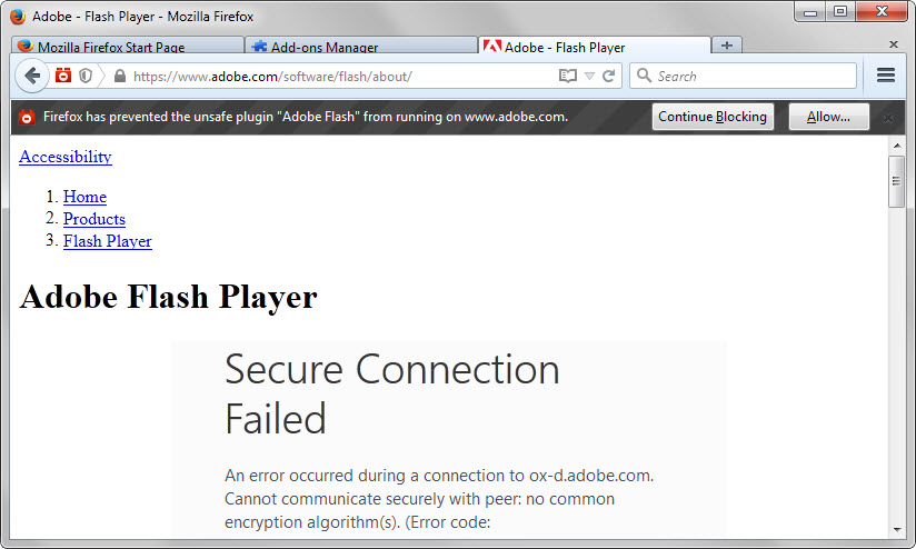 mac adobe flash player blocked