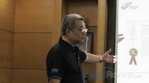 Seon Wu, dari FSP, saat memberi penjelasan terkait filosofi perusahaan.