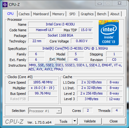 HP 260 G1 DM CPUZ