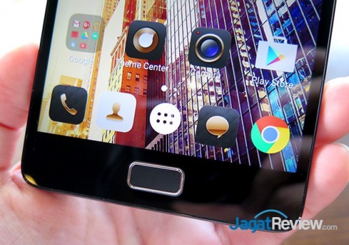 Review Smartphone Android: Lenovo VIBE P1 Turbo 8 tombol Home yang juga berfungsi sebagai Fingerprint scanner