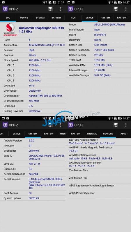 Review Smartphone ASUS Zenfone Max 8 ASUS-Zenmax-CPU-Z