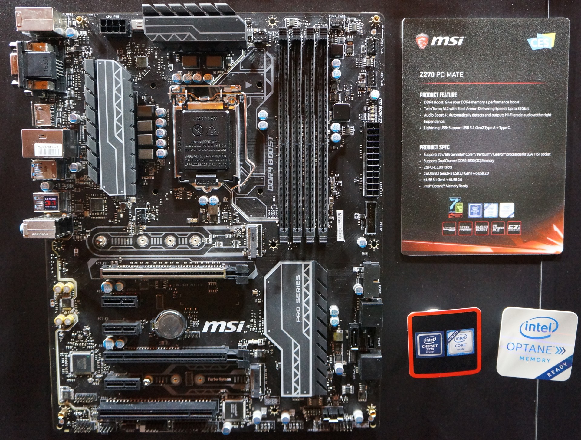 Berbagai MSI Motherboard dengan Intel 200 series Chipset di CES2017 Z270 SLI PLUS