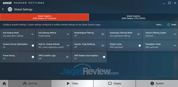 HP 15-bw072ax Radeon Setting