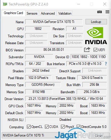 NVIDIA GeForce GTX 1070 Ti FE 17