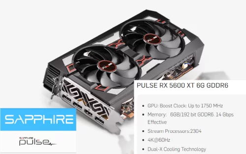 Analisis & Overclocking : SAPPHIRE PULSE RX 5600 XT 6G GDDR6 7 5 Sapphire Pulse RX 5600XT