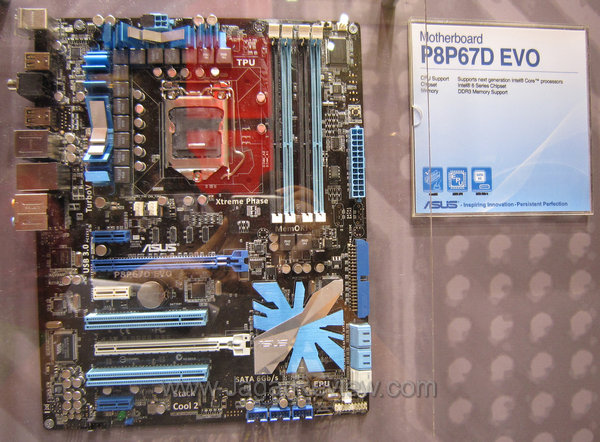asus p8p67d evo