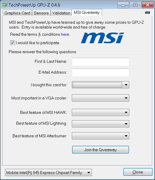 [PR] Answering only 5 questions to get a MSI R5870 Lightning? Download GPU-Z to win the big prize now!