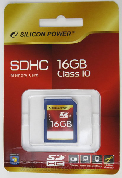 Silicon Power 16 GB Class 10 bungkus depan