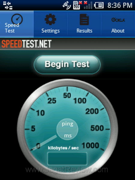 Speedtest Android depan