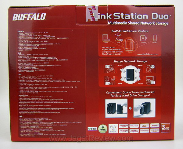 linkstation duo box belakang