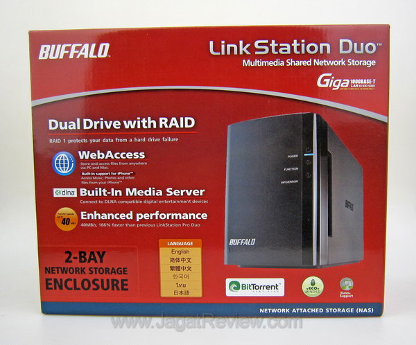 linkstation duo box depan