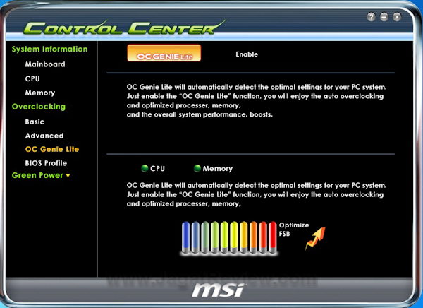 MSI 890FX GD70 ControlCenterOCGenieON1