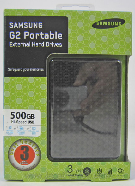 Samsung G2 Portable 500 GB Kotak Depan