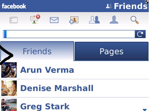 fb for bb frendslist