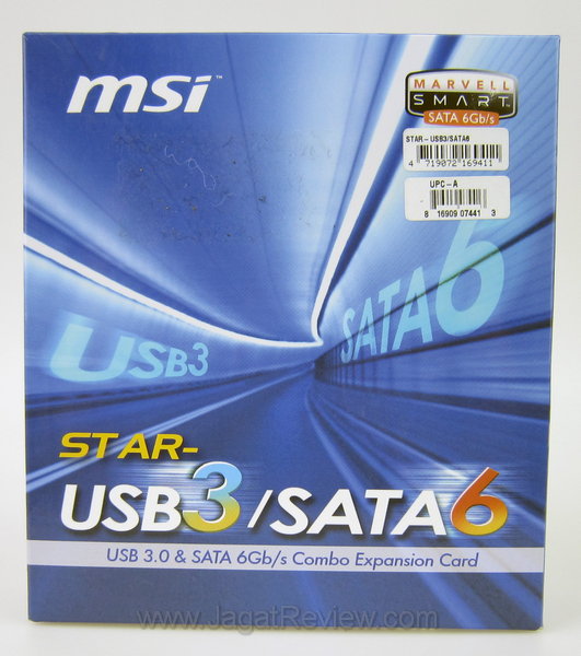 MSI USBSATA3 Card - Boks depan MSI USBSATA3 Card Boks depan
