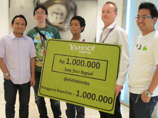 Yahoo koprol 1 juta