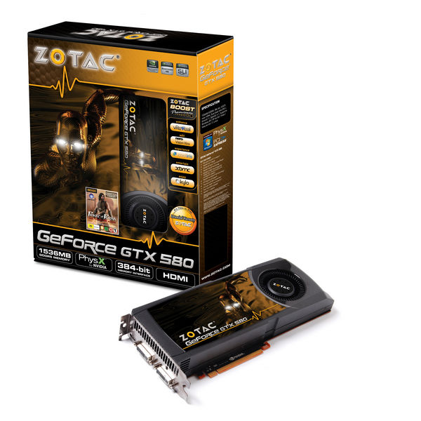 ZOTAC GeForce GTX 580 (772-4008) ZOTAC GeForce GTX 580 772 4008