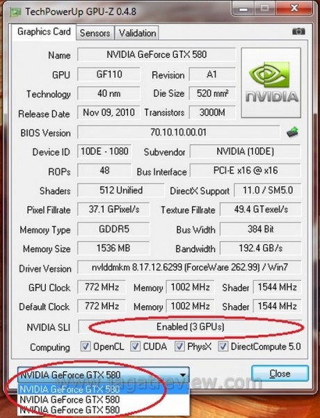 gpu z triSLI enable