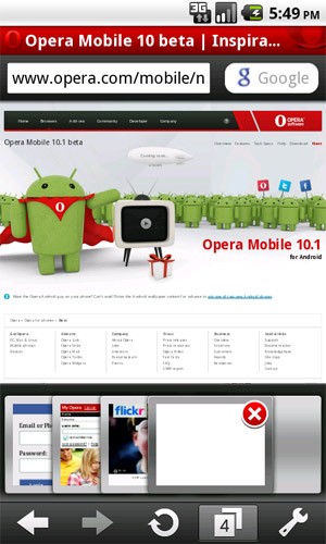 opera mobile 10 1 android