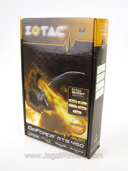 zotac gts 450 amp front