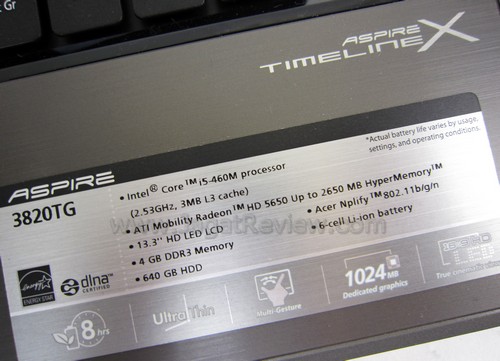 Acer Aspire TimelineX 3820TG 4