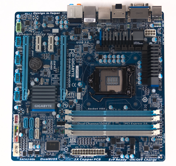 Gigabyte GA H67MA UD2H MoboTopView