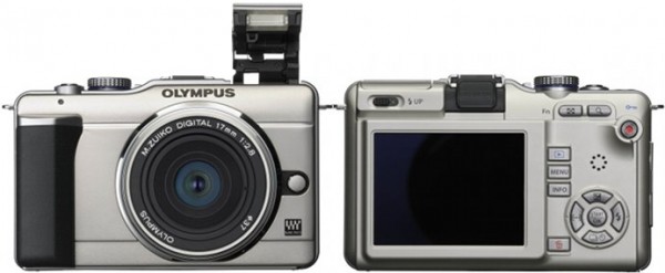 olympus pen e pl1 mft digital camera front and rear 202720