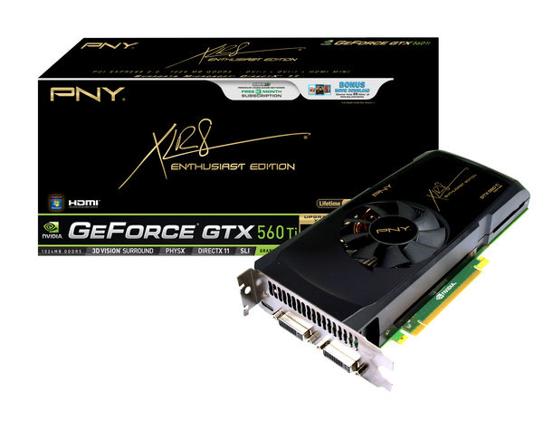PNY’s XLR8 ac cel er ate GeForce GTX 560 Ti Enthusiast Edition 822 4000 edited