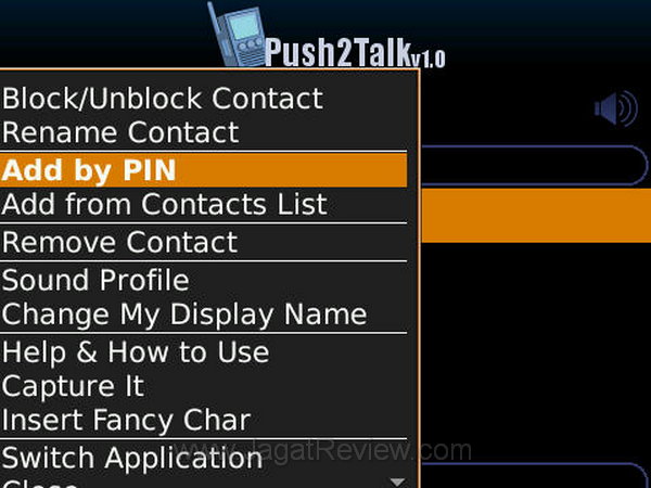 Push2Talk 1.0 Tambah Kontak