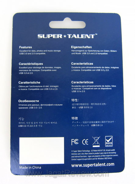 Super Talent Express Drive Duo USB 3.0 Bungkus Belakang