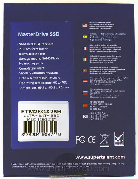 Super Talent SSD 128 GB Paket Penjualan Belakang