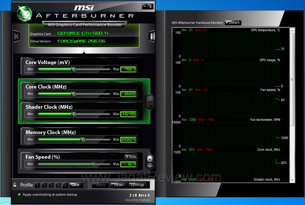 nvidia gtx 560 ti oc afterburner default