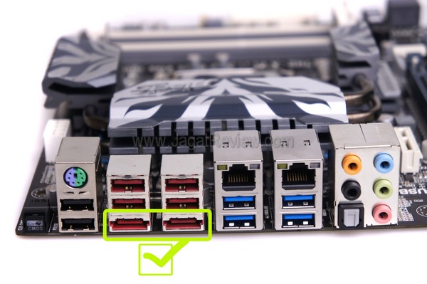 ECS P67H2 A Backplate