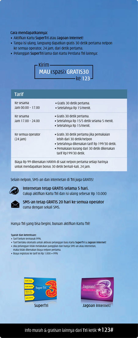 Three-gratis-30-detik Three gratis 30 detik