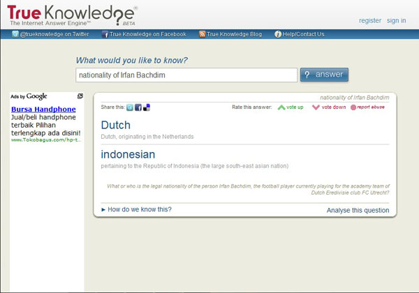 trueknowledge scrnsht