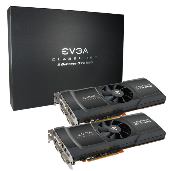 EVGA GeForce GTX 590 Classified Quad SLI (2 Pack) EVGA GeForce GTX 590 Classified Quad SLI 2 Pack