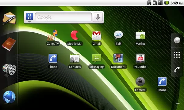 OlivePad HomeScreen Tengah
